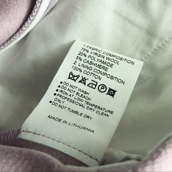 Chalayan Purple Wool Cashmere Blend Twill Cropped Trouser Pants - Picture 6 of 8